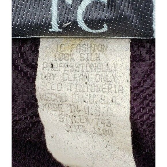 IC Collection Jacket and Tank Top Womens Medium Burgundy Plum Purple I.C. 2 PC - Picture 8 of 9